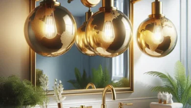 Marra 3-Light Polished Brass Globe Vanity Light: This elegant and modern vanity light with a polished brass finish and globe-style shades