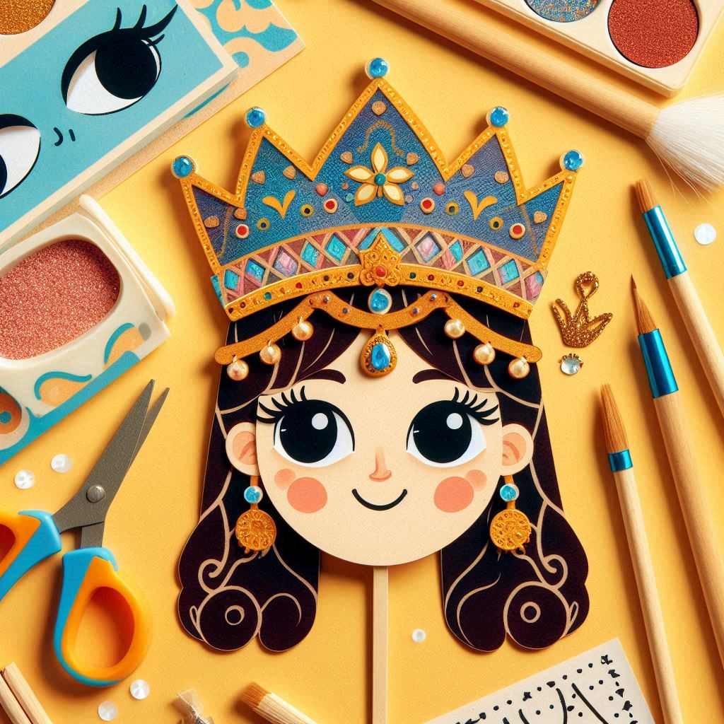 Queen Esther Faces to Go on a Craft Stick